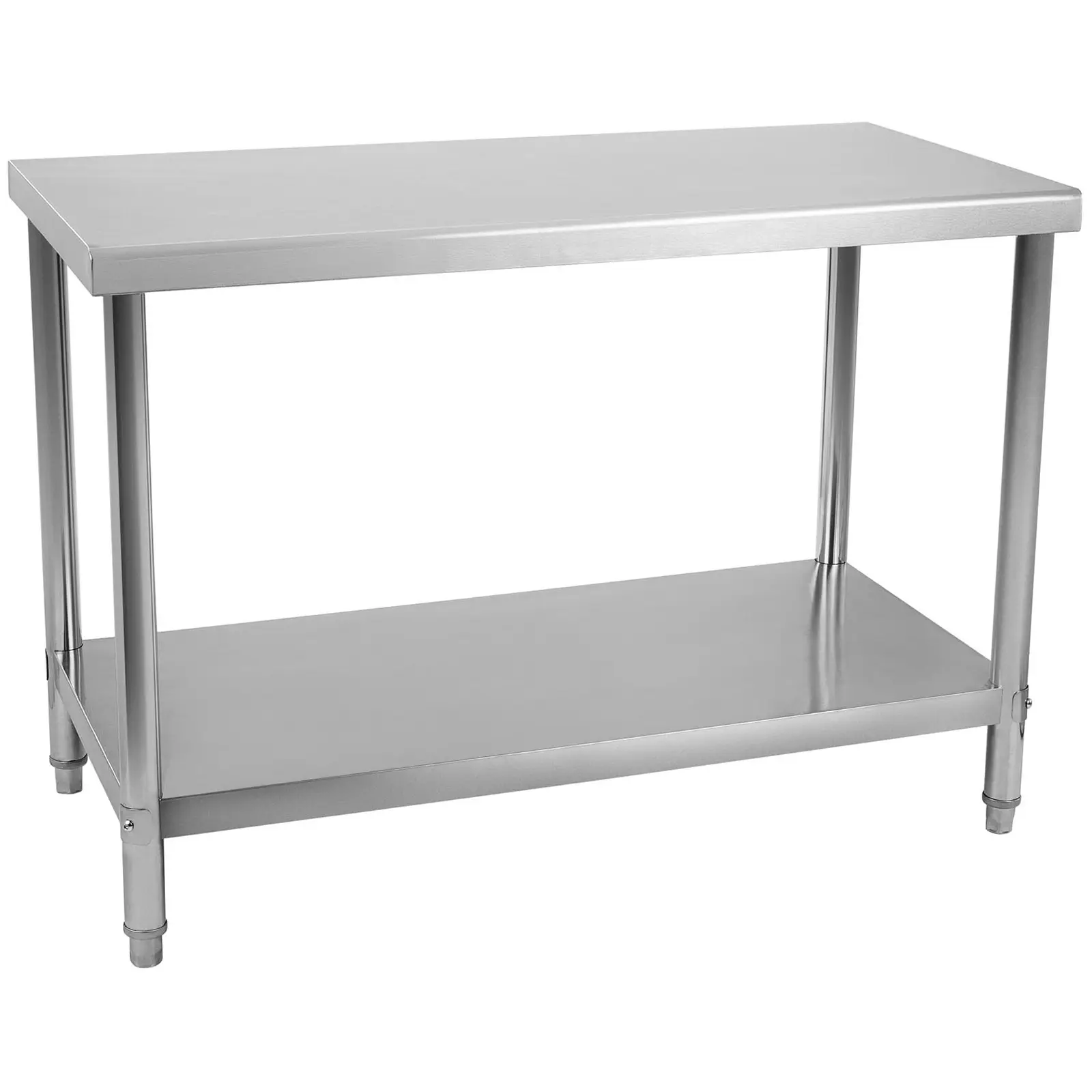 Τραπέζι από ανοξείδωτο ατσάλι - 100 x 60 cm - ικανότητα φορτίου 114 kg