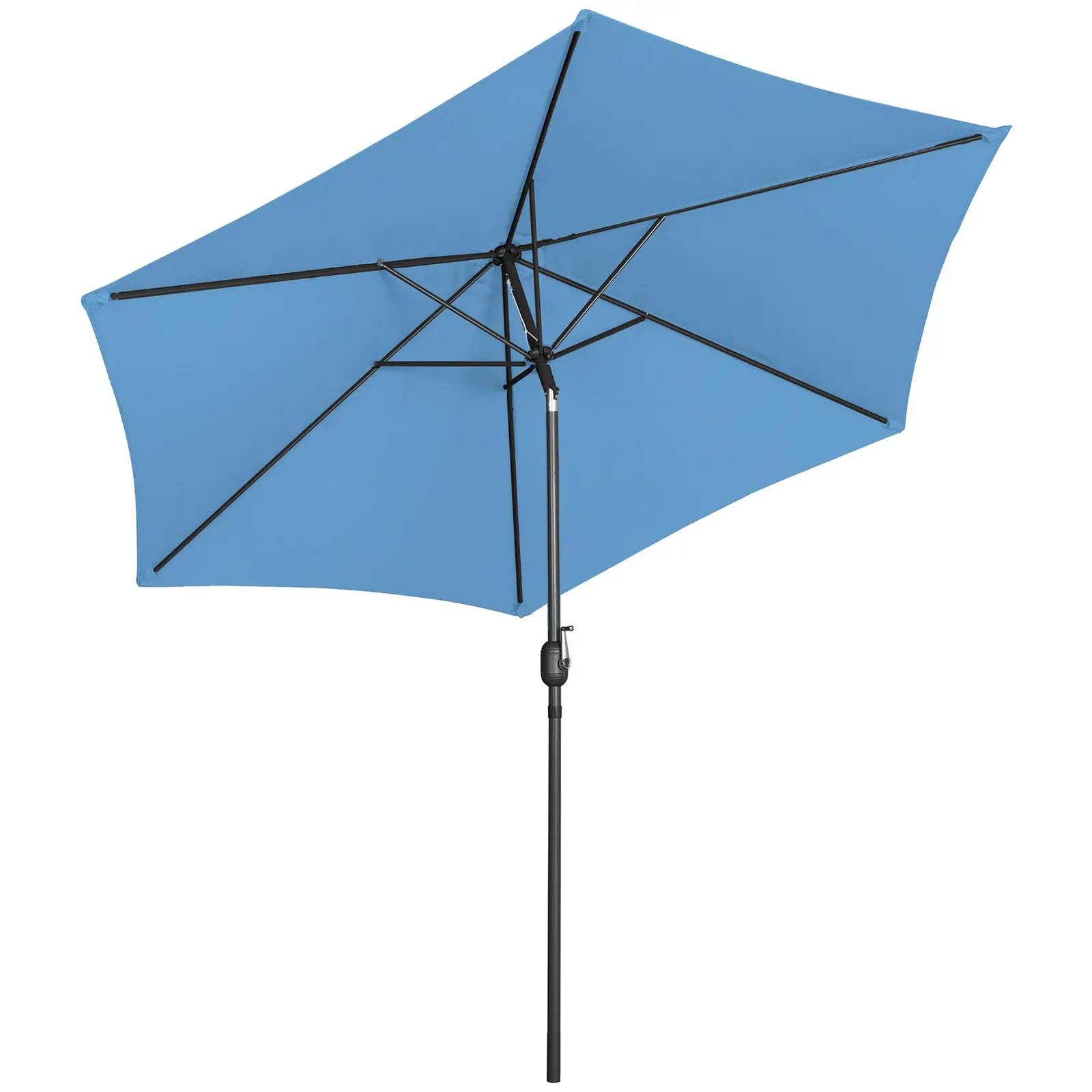 Μεγάλη ομπρέλα κήπου - μπλε - εξαγωνική - Ø 300 cm - ανακλινόμενη