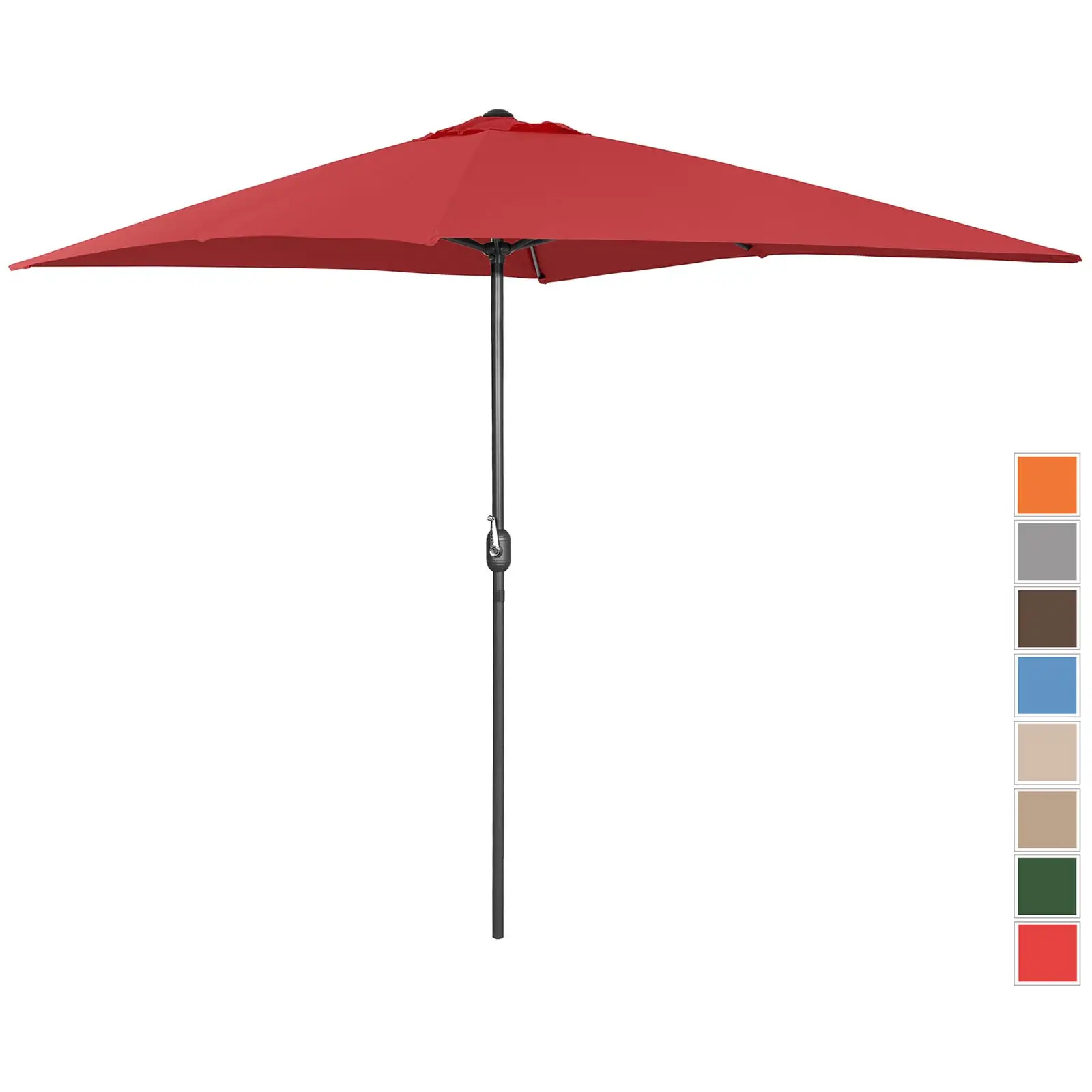 Μεγάλη ομπρέλα εξωτερικού χώρου - claret - ορθογώνια - 200 x 300 cm