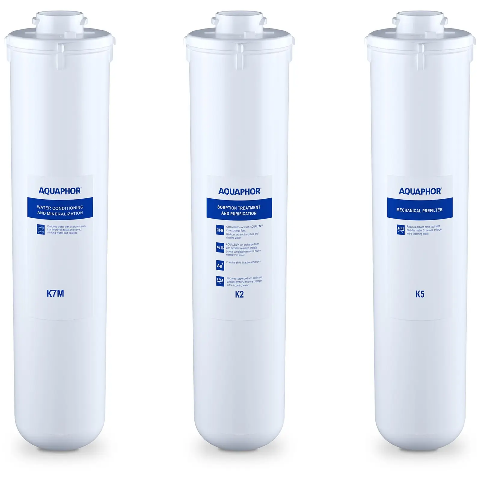 Aquaphor Φίλτρο νερού αντίστροφης όσμωσης - ανταλλακτικό σετ φίλτρων K2 + K5 + K7M